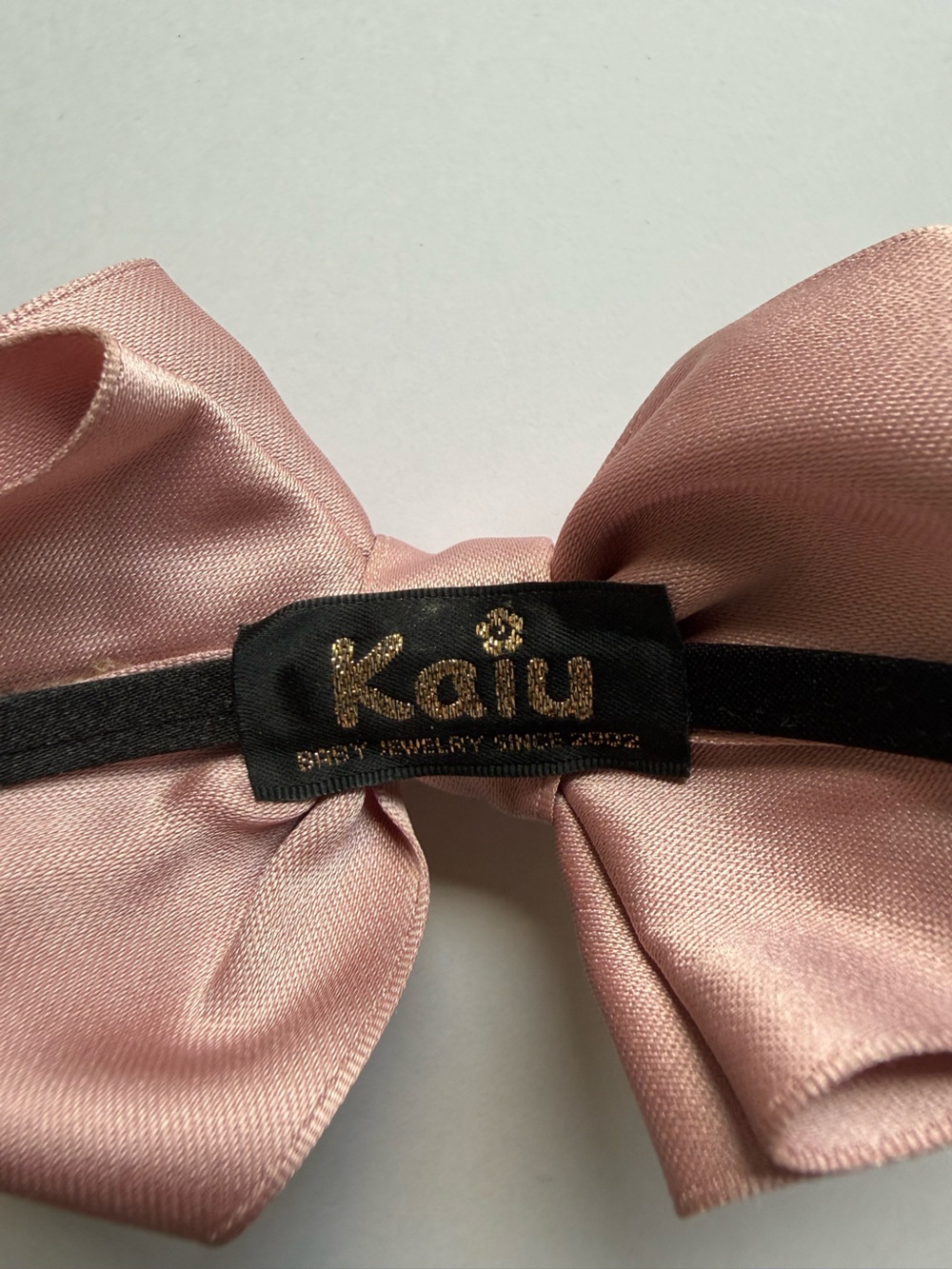 Satin Bow Headband in Dusty Rose - Picture 3 of 5